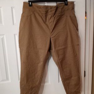 Terra & Sky 3X Khaki Straight-Leg Pull-On Pants